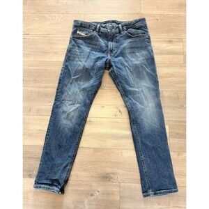 Diesel Thommer Mens 33X30 Slim Skinny Jeans Blue Indigo Stretch Denim